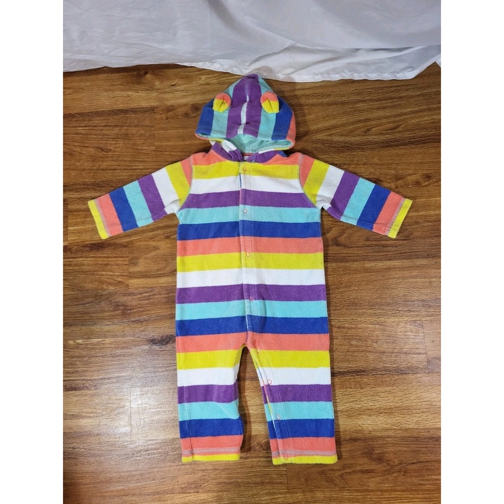 Mini Boden Size‎ 12-18 Months Rainbow Terrycloth 1 Piece Jumper